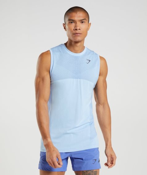 Podkoszulki Gymshark Apex Seamless Męskie Głęboka Niebieskie | PL 697KVW